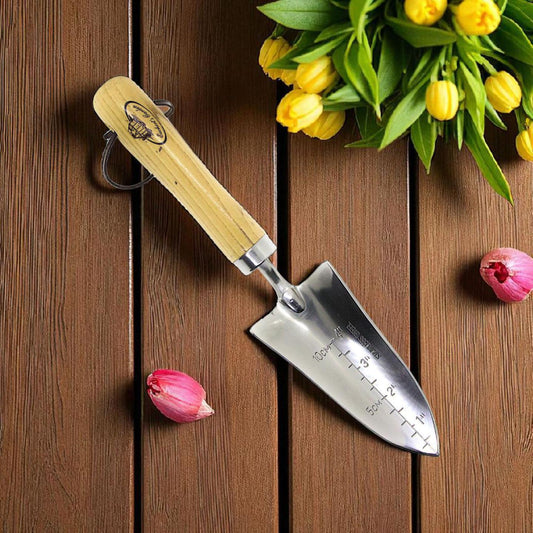 Edelstahl Blumenkelle mit Messskala