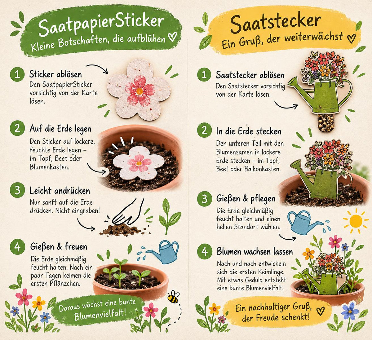 Pflanzbare Grußkarte „Wer anderen eine Blume sät“