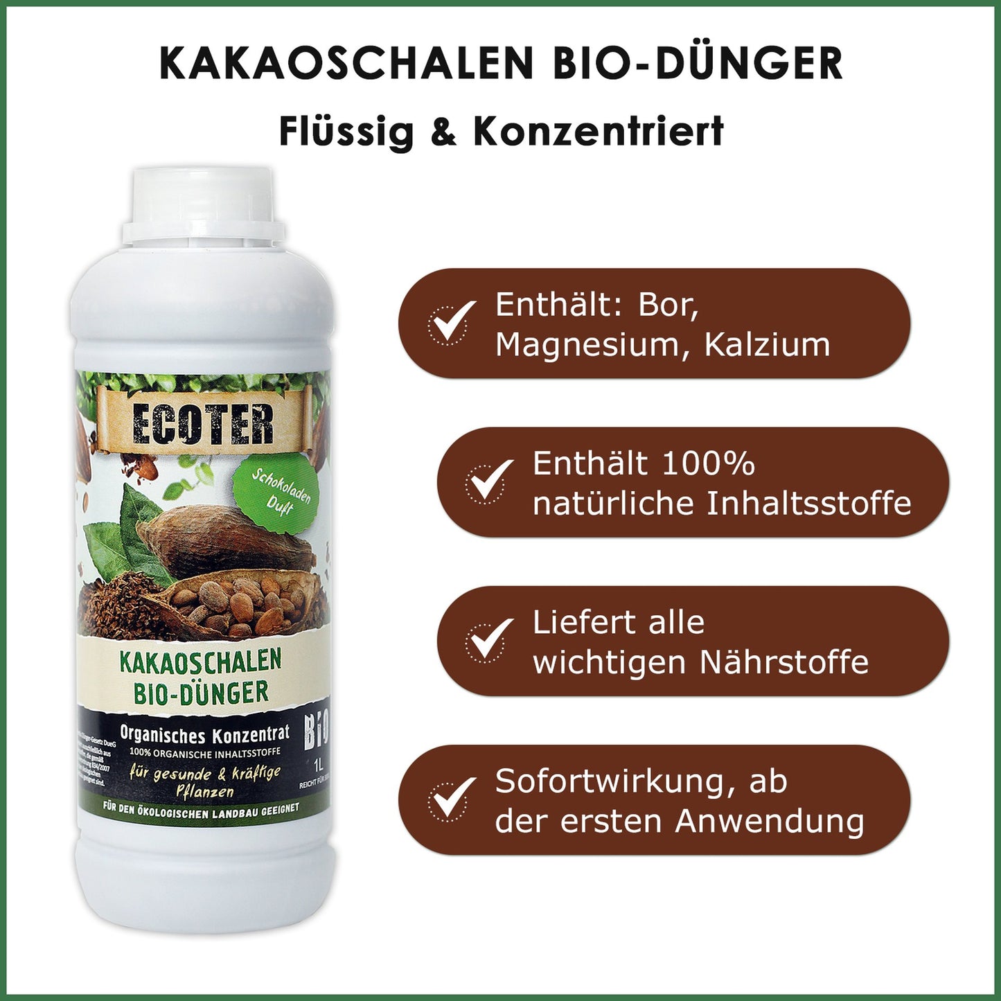Ecoter Kakaoschalen Bio-Dünger